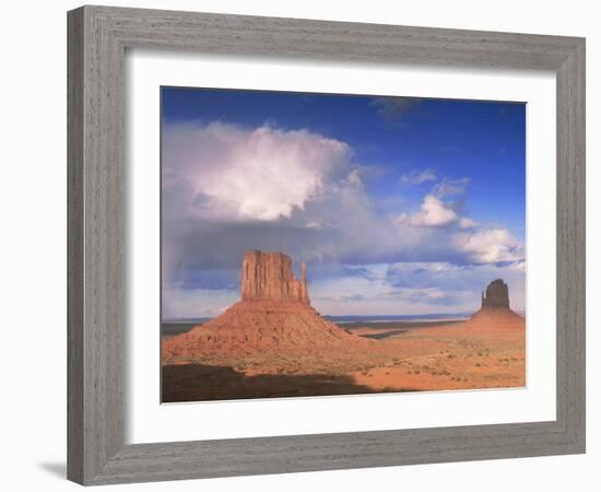 Rain Cloud Over Monument Valley, Utah, USA-David Noton-Framed Photographic Print