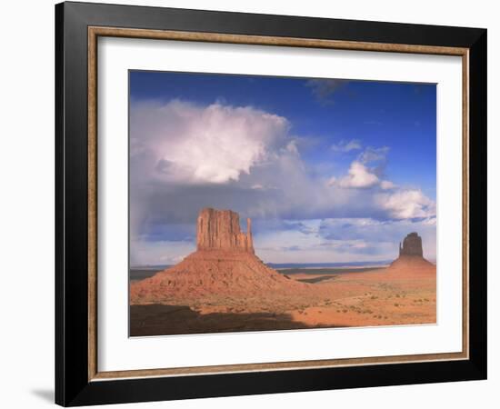 Rain Cloud Over Monument Valley, Utah, USA-David Noton-Framed Photographic Print