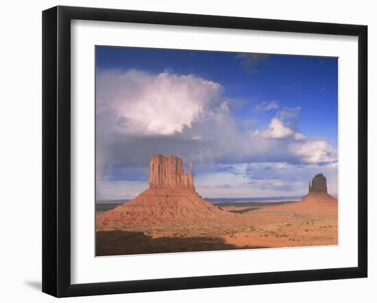 Rain Cloud Over Monument Valley, Utah, USA-David Noton-Framed Photographic Print