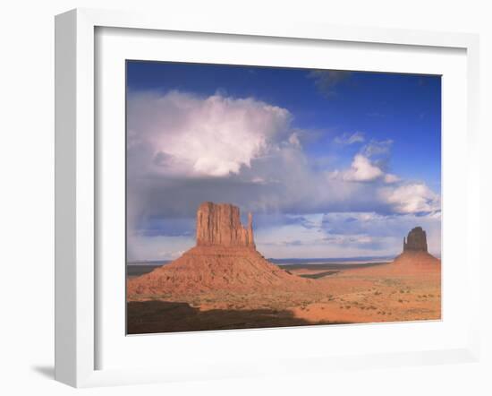 Rain Cloud Over Monument Valley, Utah, USA-David Noton-Framed Photographic Print