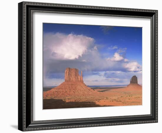 Rain Cloud Over Monument Valley, Utah, USA-David Noton-Framed Photographic Print