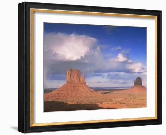Rain Cloud Over Monument Valley, Utah, USA-David Noton-Framed Photographic Print