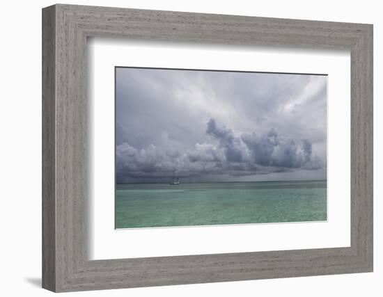 Rain Clouds and Thunderstorm at Sea.-Stephen Frink-Framed Photographic Print