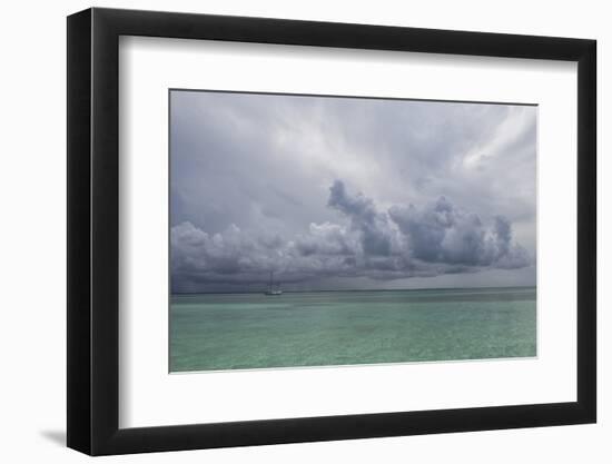 Rain Clouds and Thunderstorm at Sea.-Stephen Frink-Framed Photographic Print