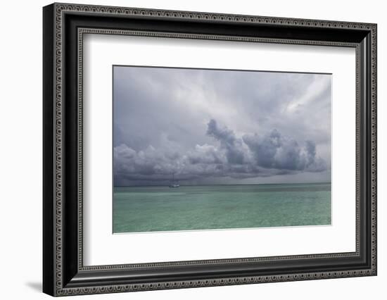 Rain Clouds and Thunderstorm at Sea.-Stephen Frink-Framed Photographic Print