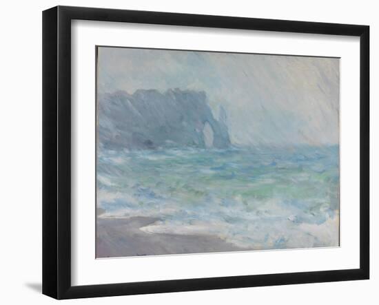 Rain in Étretat-Claude Monet-Framed Giclee Print