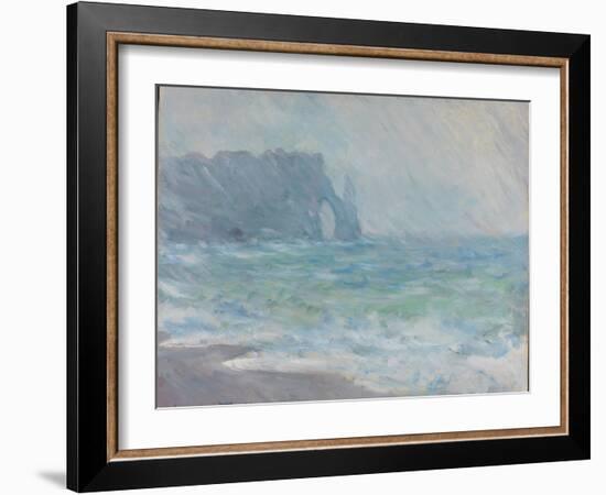 Rain in Étretat-Claude Monet-Framed Giclee Print