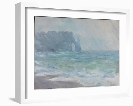 Rain in Étretat-Claude Monet-Framed Giclee Print