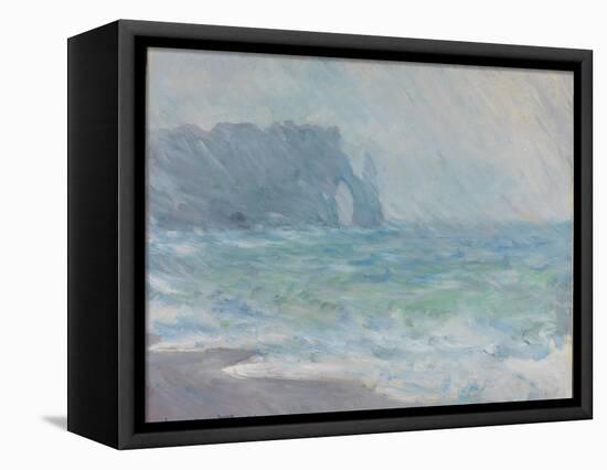 Rain in Étretat-Claude Monet-Framed Premier Image Canvas