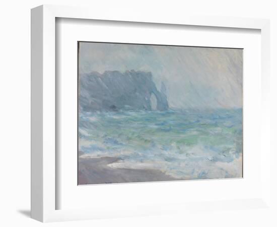 Rain in Étretat-Claude Monet-Framed Giclee Print