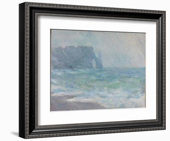 Rain in Étretat-Claude Monet-Framed Giclee Print