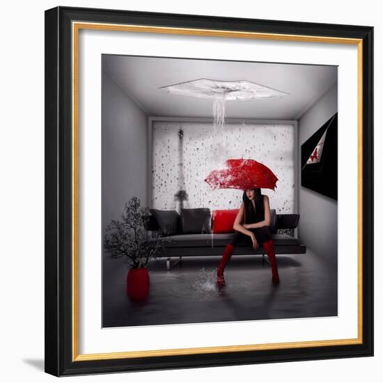 Rain in Paris-Nataliorion-Framed Photographic Print