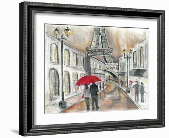 Rain in Paris-Todd Williams-Framed Art Print