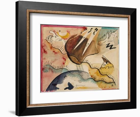 Rain Landscape, 1911 (W/C on Paper)-Wassily Kandinsky-Framed Giclee Print