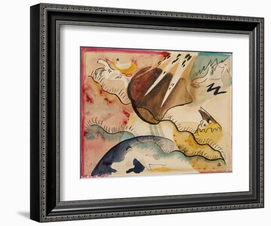 Rain Landscape, 1911 (W/C on Paper)-Wassily Kandinsky-Framed Giclee Print