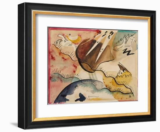 Rain Landscape, 1911 (W/C on Paper)-Wassily Kandinsky-Framed Giclee Print