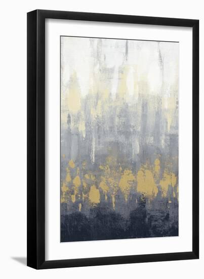 Rain on Asphalt III Navy Crop-Silvia Vassileva-Framed Art Print
