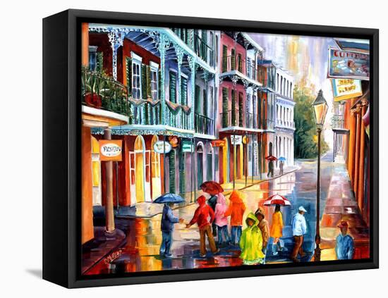 Rain on St. Peter Street-Diane Millsap-Framed Stretched Canvas