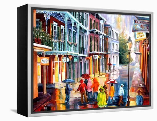 Rain on St. Peter Street-Diane Millsap-Framed Stretched Canvas