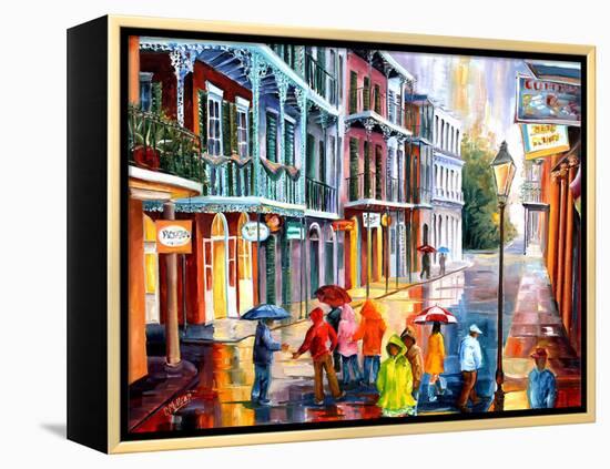 Rain on St. Peter Street-Diane Millsap-Framed Stretched Canvas