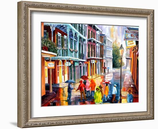 Rain on St. Peter Street-Diane Millsap-Framed Art Print