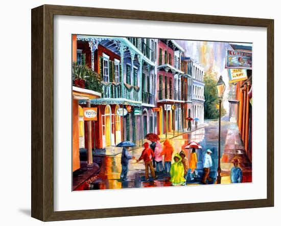 Rain on St. Peter Street-Diane Millsap-Framed Art Print