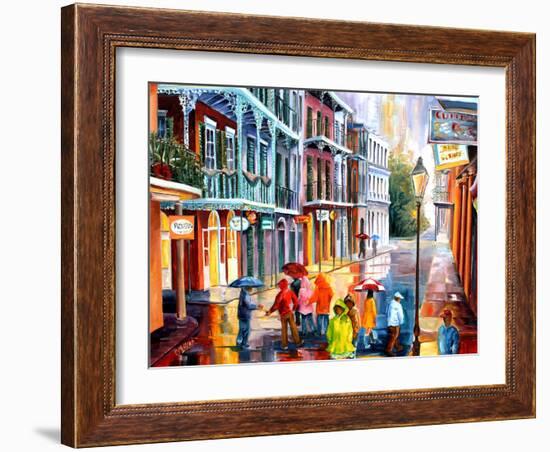 Rain on St. Peter Street-Diane Millsap-Framed Art Print
