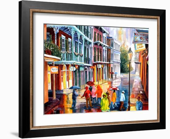 Rain on St. Peter Street-Diane Millsap-Framed Art Print