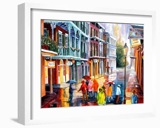 Rain on St. Peter Street-Diane Millsap-Framed Art Print