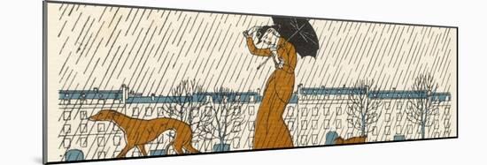 Rain or Fine Dogs Must be Taken for Their Walk-Bernard Boutet De Monvel-Mounted Photographic Print