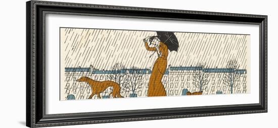 Rain or Fine Dogs Must be Taken for Their Walk-Bernard Boutet De Monvel-Framed Photographic Print