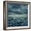 Rain over the Stormy Sea-egal-Framed Art Print