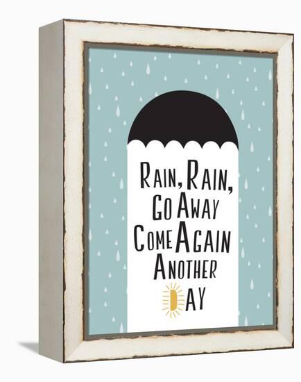 Rain, Rain, Go Away Minimalism-null-Framed Stretched Canvas