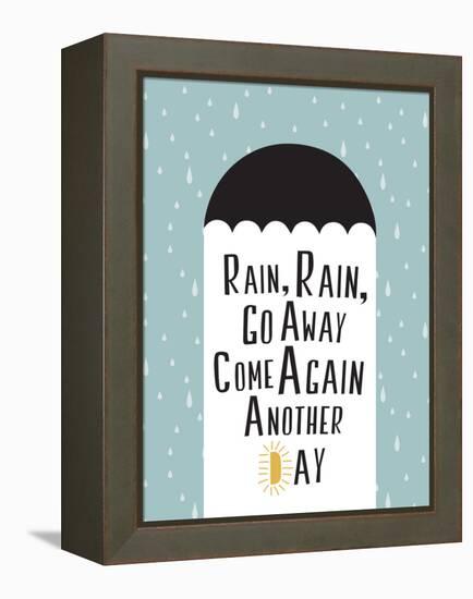 Rain, Rain, Go Away Minimalism-null-Framed Stretched Canvas