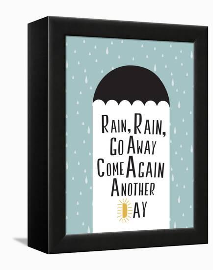 Rain, Rain, Go Away Minimalism-null-Framed Stretched Canvas