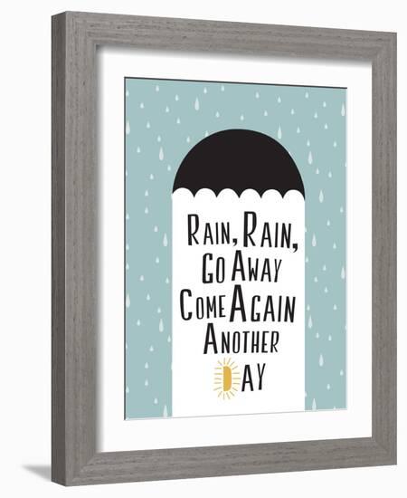 Rain, Rain, Go Away Minimalism-null-Framed Premium Giclee Print