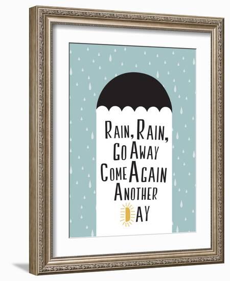 Rain, Rain, Go Away Minimalism-null-Framed Art Print