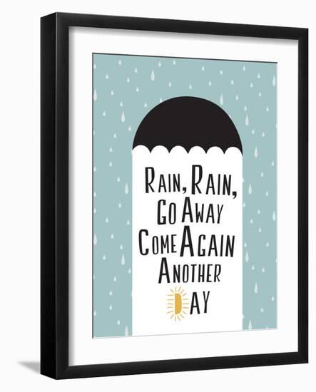 Rain, Rain, Go Away Minimalism-null-Framed Art Print