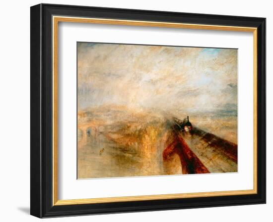 Rain Steam and Speed- The Great Western Railway, 1844-J M W Turner-Framed Giclee Print