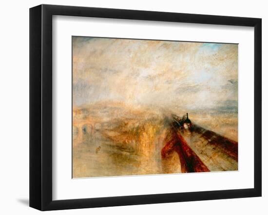 Rain Steam and Speed- The Great Western Railway, 1844-J M W Turner-Framed Giclee Print