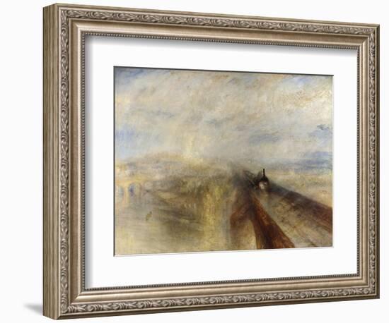 Rain, Steam, and Speed, the Great Western Railway, 1844-JMW Turner-Framed Giclee Print