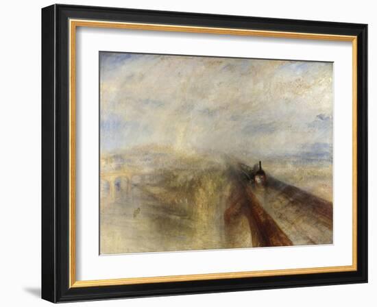 Rain, Steam, and Speed, the Great Western Railway, 1844-JMW Turner-Framed Giclee Print