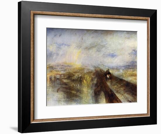 Rain, Steam and Speed - the Great Western Railway, C1844-J. M. W. Turner-Framed Giclee Print