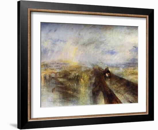 Rain, Steam and Speed - the Great Western Railway, C1844-J. M. W. Turner-Framed Giclee Print