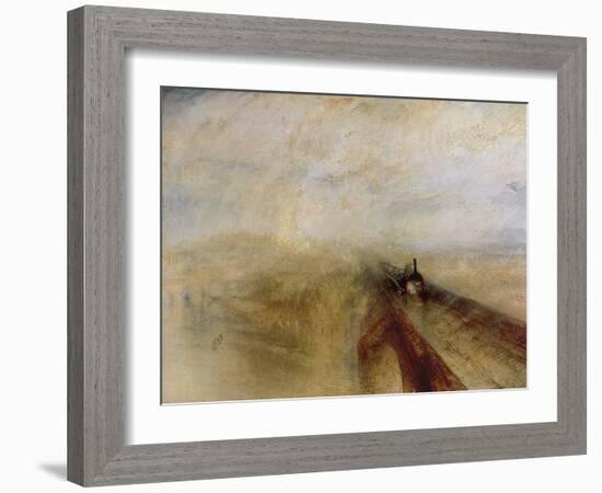 Rain Steam and Speed, the Great Western Railway, Painted Before 1844-J. M. W. Turner-Framed Giclee Print