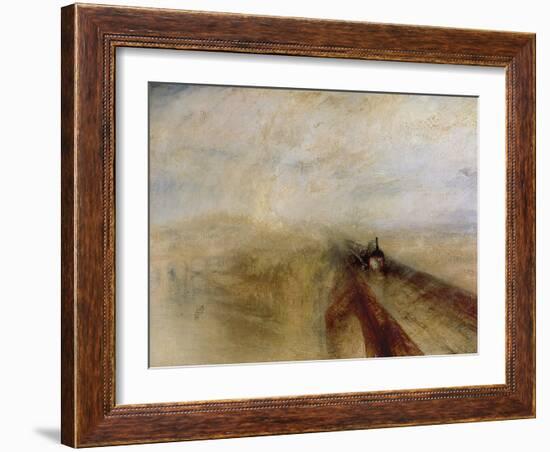 Rain Steam and Speed, the Great Western Railway, Painted Before 1844-J. M. W. Turner-Framed Giclee Print