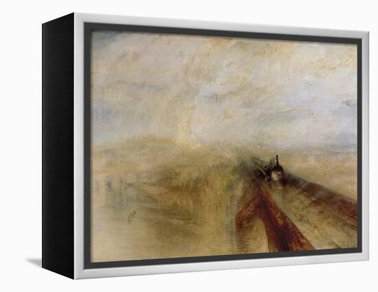 Rain Steam and Speed, the Great Western Railway, Painted Before 1844-J. M. W. Turner-Framed Premier Image Canvas