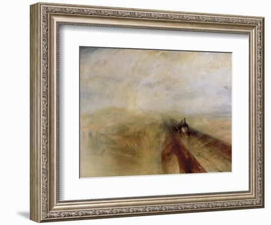 Rain Steam and Speed, the Great Western Railway, Painted Before 1844-J. M. W. Turner-Framed Giclee Print