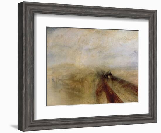 Rain Steam and Speed, the Great Western Railway, Painted Before 1844-J. M. W. Turner-Framed Giclee Print