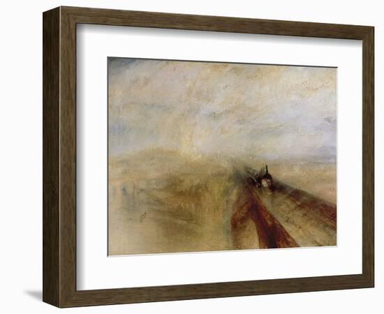 Rain Steam and Speed, the Great Western Railway, Painted Before 1844-J. M. W. Turner-Framed Giclee Print